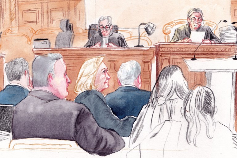 Marine Le Pen appears before the appeals court in Paris