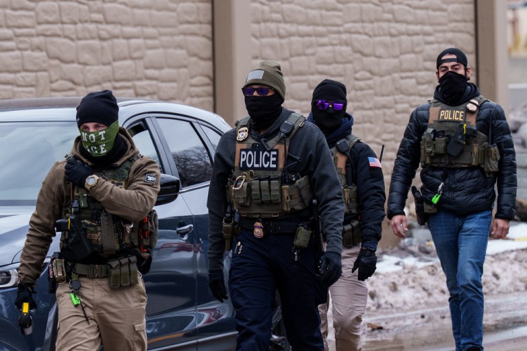 ICE officers in Minnesota.