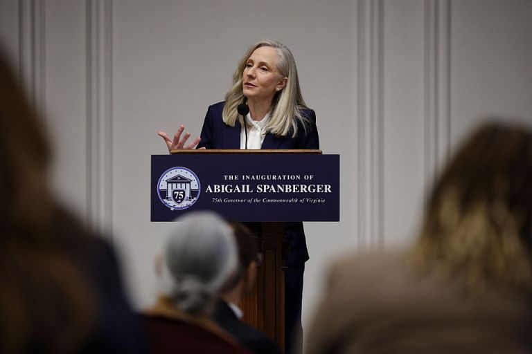 Virginia Governor-elect Abigail Spanberger speaks a the Inaugural Prayer Breakfast at St. Paul’s Church January 17, 2026 in Richmond, Virginia. Spanberger will be sworn into office later today, making history as the first woman elected to the Commonwealth of Virginia’s highest office. (Photo by Win McNamee/Getty Images)