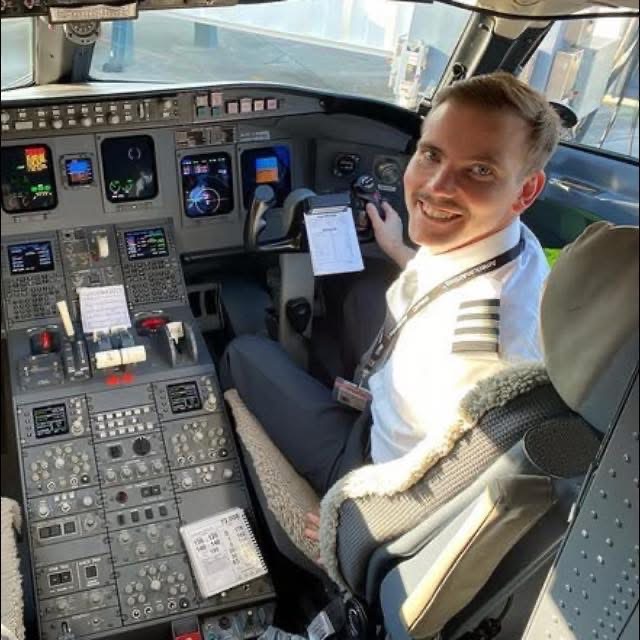 Sam Lilley, 28, a co-pilot killed in a midair collision over the Potomac River near Washington.