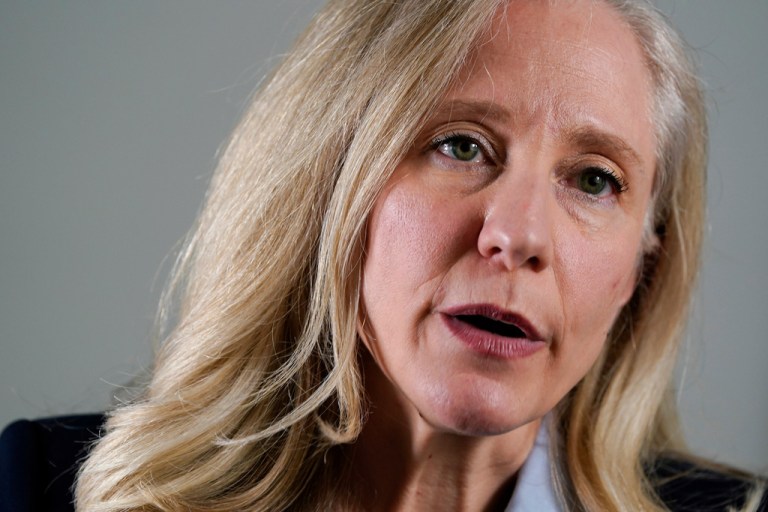 Virginia Gov.-elect Abigail Spanberger during an interview at the Capitol Tuesday Jan. 6, 2026, in Richmond, Va. (AP Photo/Steve Helber)