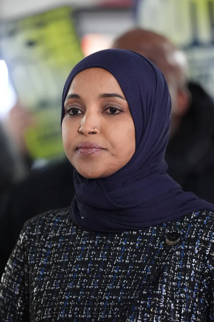 Rep. Ilhan Omar (D-MN) stands during a press conference on Jan. 28, 2026, in Minneapolis.
