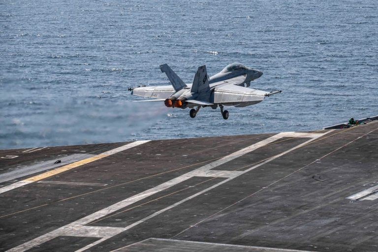 A photograph of Operation Epic Fury provided by US CENTCOM.