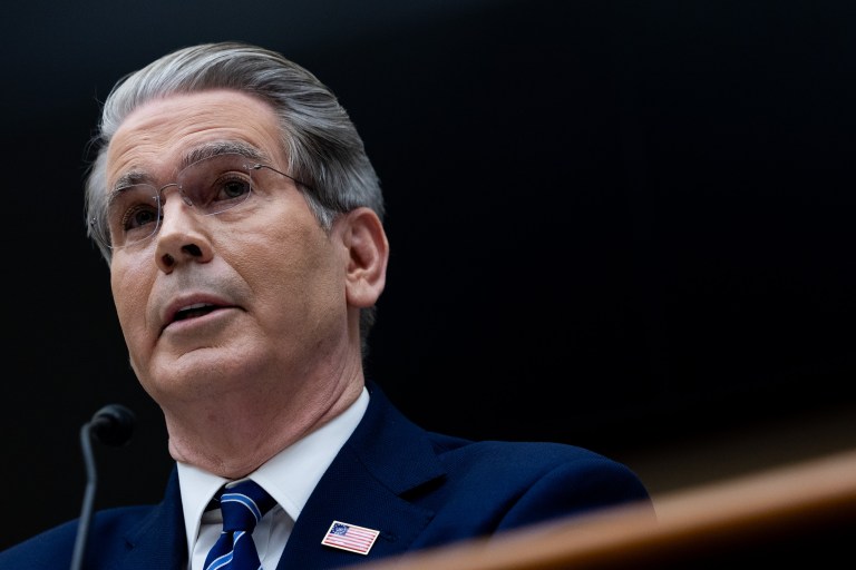 Treasury Secretary Scott Bessent sits before the House Financial Services Committee on Wednesday, Feb. 3, 2026.