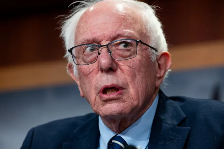 Sen. Bernie Sanders (I-VT) speaks at a press conference.