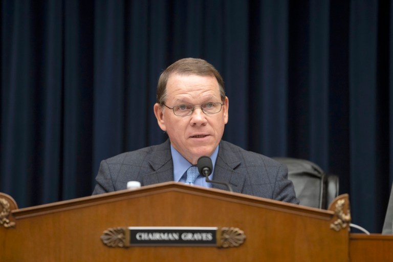 Rep. Sam Graves speaks during a hearing of the House Committee on Transportation and Infrastructure on Capitol Hill, Wednesday, Sept. 20, 2023, in Washington.