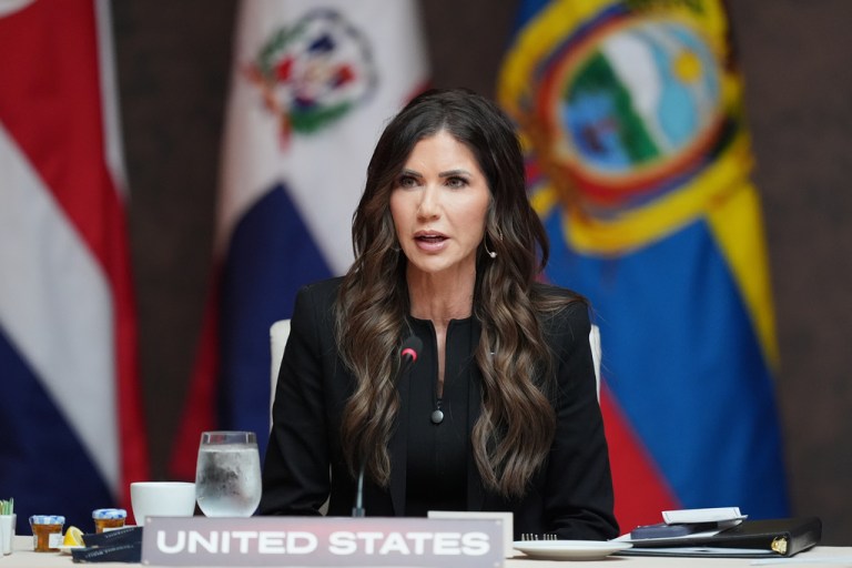 Secretary of Homeland Security Kristi Noem.