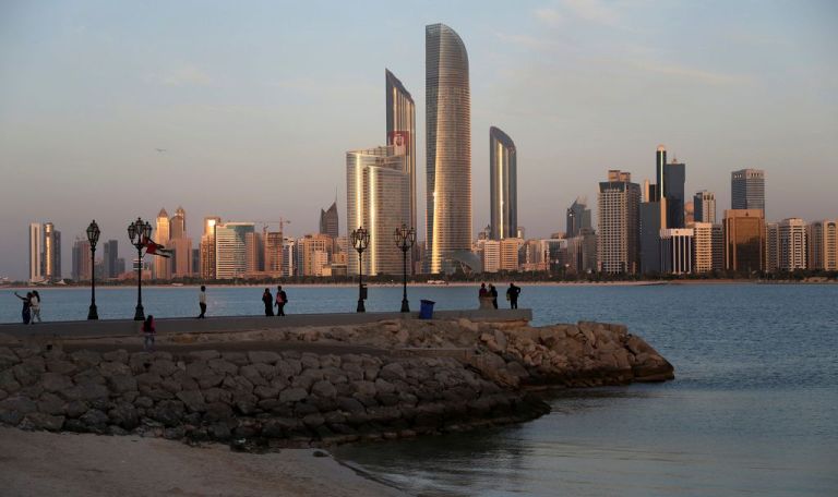 Skyline of Abu Dhabi.