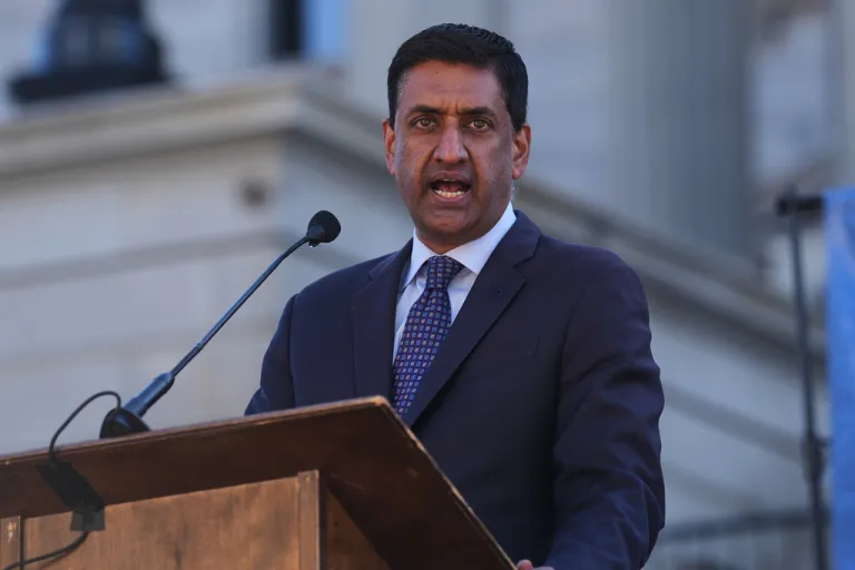 Rep. Ro Khanna (D-CA) speaks at a Martin Luther King Jr. Day commemoration at the South Carolina Statehouse on Monday, Jan. 19, 2026, in Columbia.