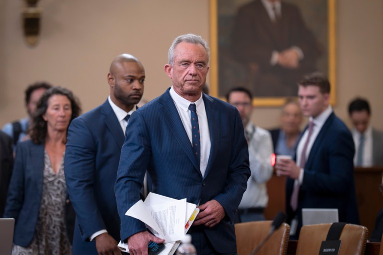 Robert F. Kennedy Jr., secretary of the Health and Human Services Department, arrives to testify