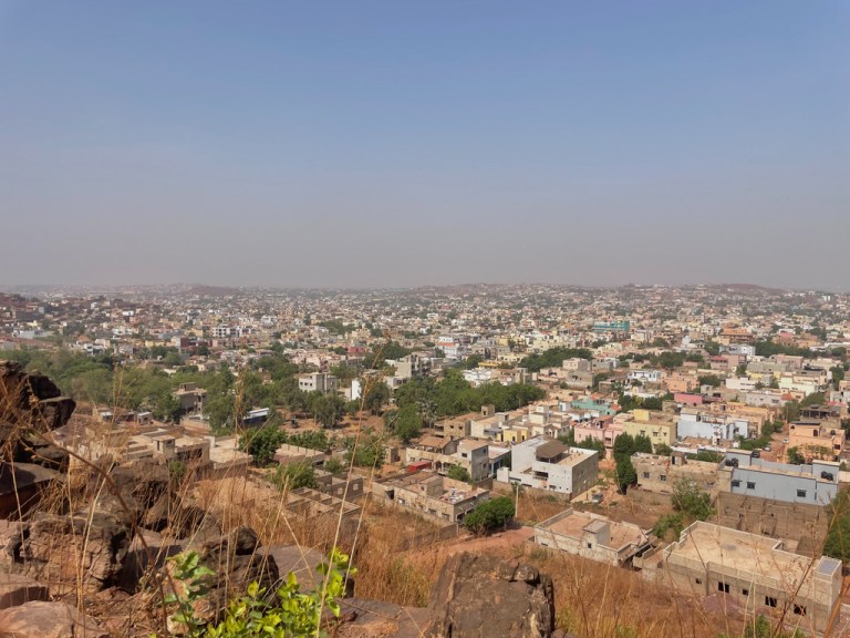 An ariel view of Bamako, Mali