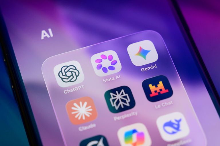 The new Meta AI app is displayed on a smartphone screen in an AI assistant app folder, alongside ChatGPT, Gemini, Claude, Perplexity, Mistral AI, and Deepseek, in Creteil, France, on April 9, 2026. Meta unveils Muse Spark, its new most powerful AI model, as well as a new visual identity for Meta AI. (Photo by Samuel Boivin/NurPhoto via Getty Images)