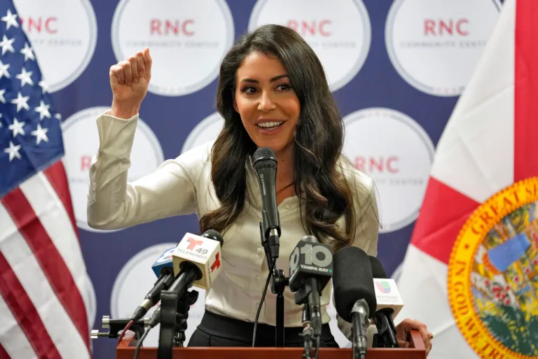 Anna Paulina Luna speaks during a Get Out To Vote rally