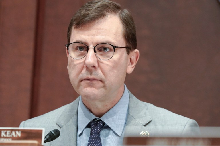 Rep. Tom Kean, R-N.J., listens during a Subcommittee of the House Foreign Affairs about Belarus on Capitol Hill, Dec. 5, 2023, in Washington. (AP Photo/Mariam Zuhaib, file)