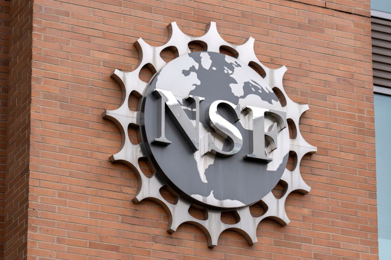 FILE - The headquarters of the National Science Foundation is photographed May 29, 2025, in Alexandria, Va.