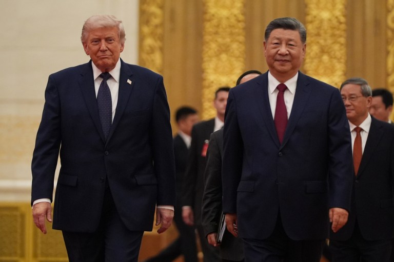 President Donald Trump, left, and Chinese President Xi Jinping.