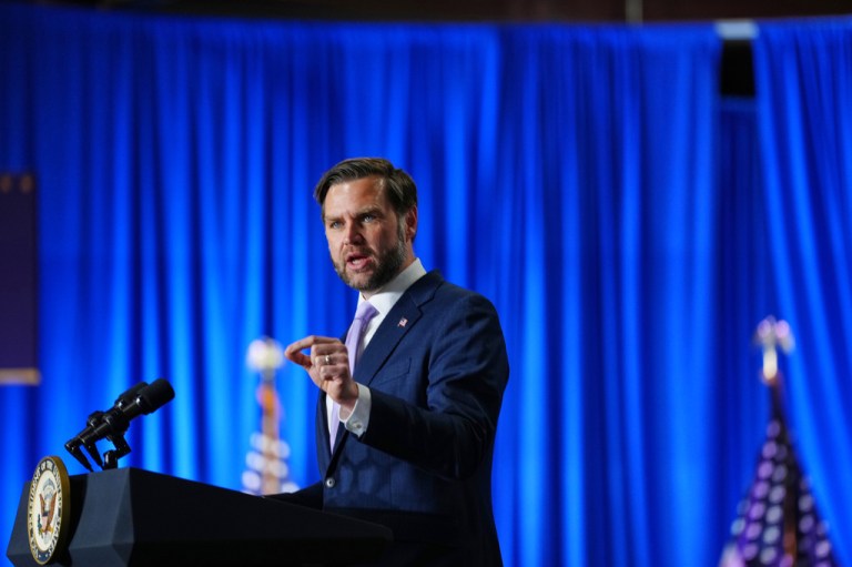Vice President JD Vance delivers remarks concerning the Trump administration's efforts to combat fraud.