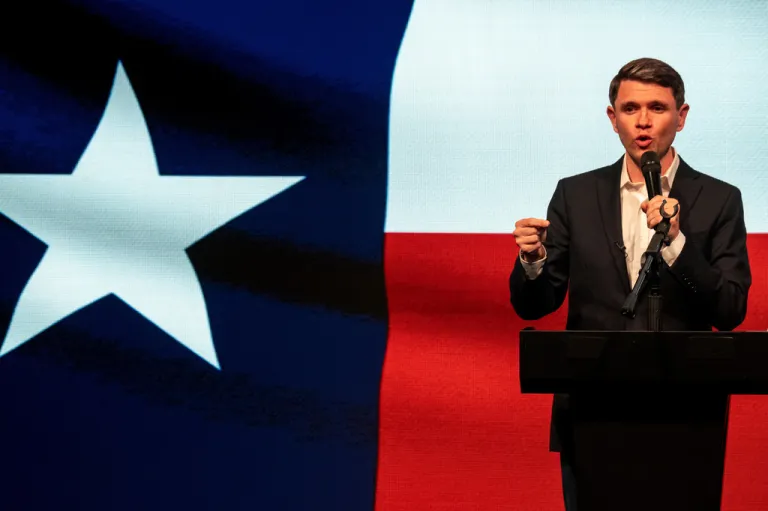Texas state Rep. and Democratic Senate candidate James Talarico attends a rally in Houston, Wednesday, May 27, 2026