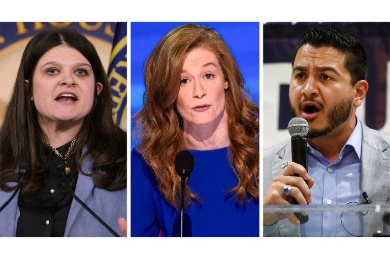 Rep. Haley Stevens (D-MI), state Sen. Mallory McMorrow, and Abdul El-Sayed are running in the Aug. 4 Democratic Senate primary in Michigan.