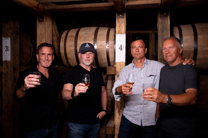Four Branches Bourbon founders RJ Casey, Mike Trott, Rick Franco, and Harold Underdown (Courtesy: Four Branches Bourbon).