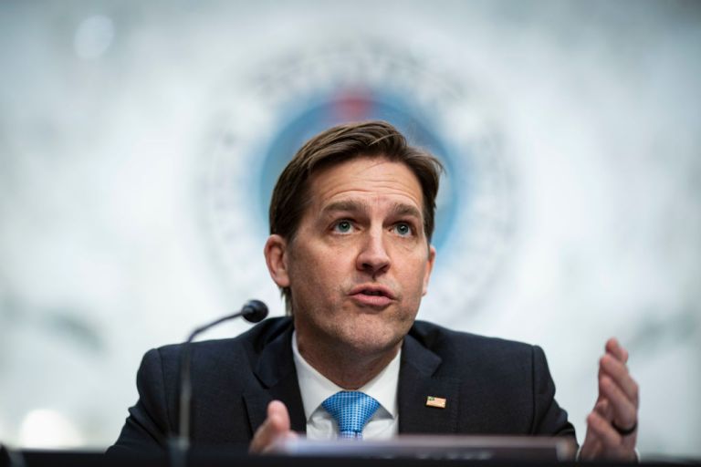 Sen. Ben Sasse (R-NE) speaks during Attorney General nominee Merrick Garland's confirmation hearing before the Senate Judiciary Committee in the Hart Senate Office Building on February 22, 2021 in Washington, DC. Garland previously served at the Chief Judge for the U.S. Court of Appeals for the District of Columbia Circuit.(Photo by Al Drago/Getty Images)
