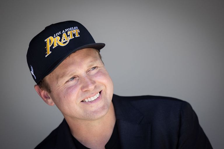 A portrait of Los Angeles mayoral candidate Spencer Pratt during a Community Meet and Greet event out of a house for sale on Long Ridge Avenue in a residential neighborhood of Sherman Oaks on Saturday, May 16, 2026. (Etienne Laurent / Los Angeles Times via Getty Images)