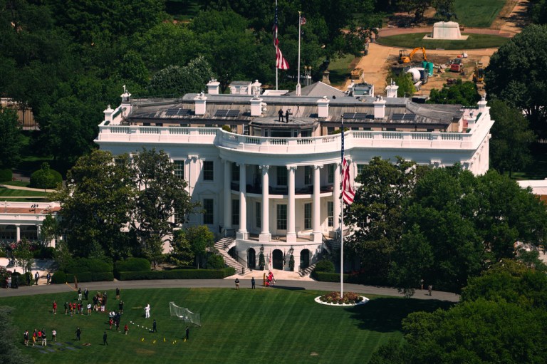 Construction on the new White House ballroom.