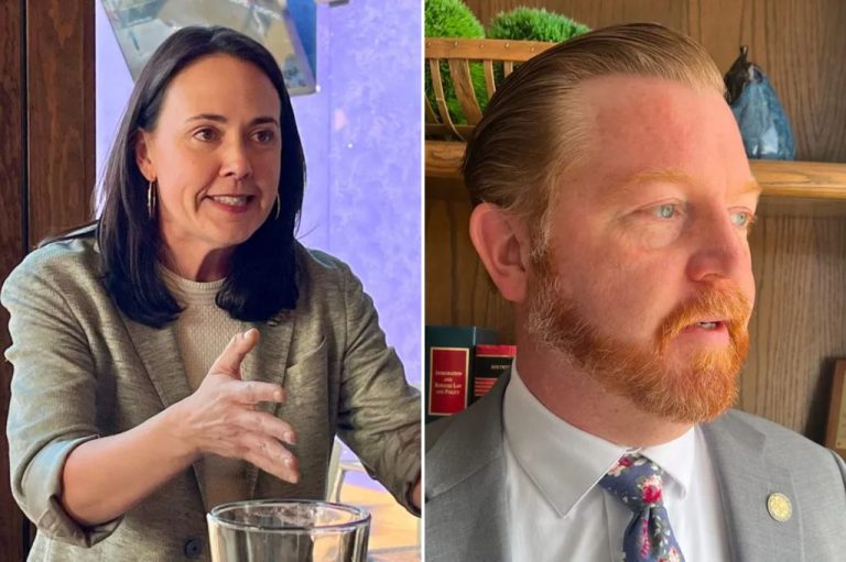 Denise Powell and John Cavanaugh (AP Photos) 