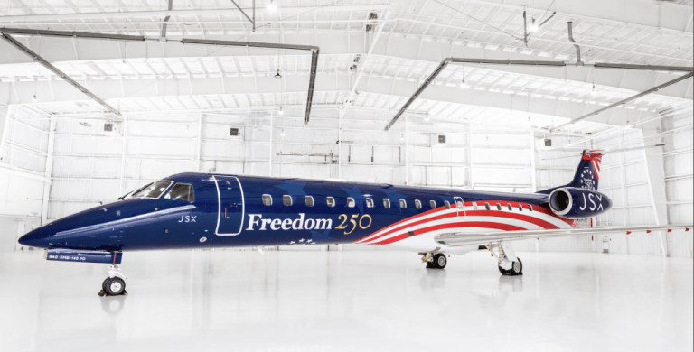 JSX jet in celebration of America 250.