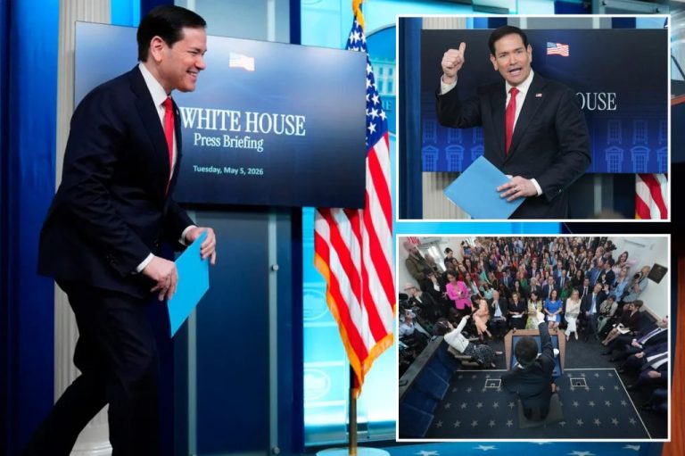 Marco Rubio press corps briefing