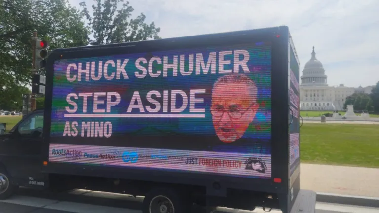 The anti-Schumer mobile billboard is making its way around D.C. this week.