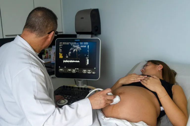A Russian woman receives a prenatal checkup in Florida