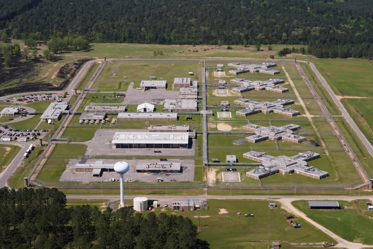The Winn Correctional Center, an ICE detention facility, is seen in this aerial photo in Winnfield, La., Wednesday, April 9, 2025.