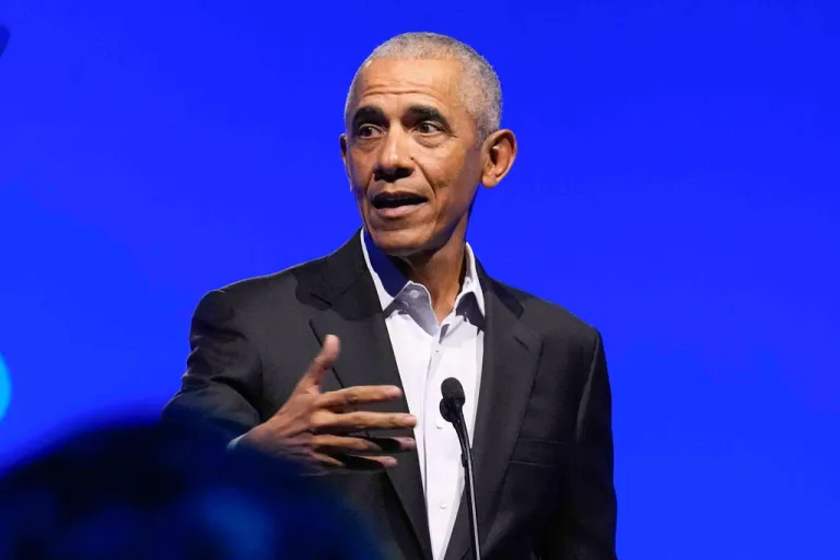 Former President Barack Obama speaks