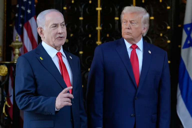 Israeli Prime Minister Benjamin Netanyahu and President Donald Trump.