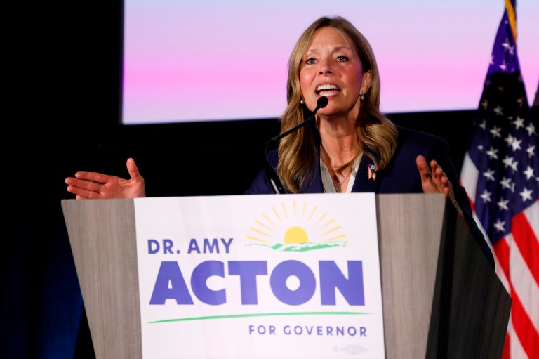 Democratic gubernatorial candidate Amy Acton
