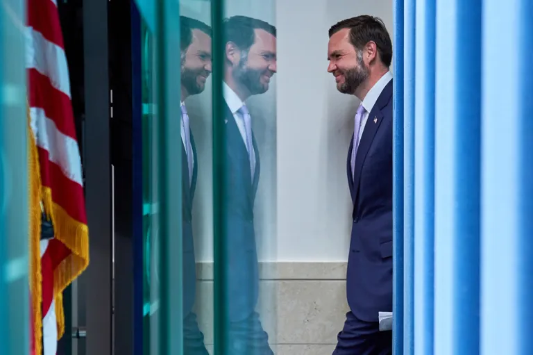 Vice President JD Vance is getting both credit and blame for the peace deal ending the Iranian war, an issue that will likely hang over a prospective 2028 White House bid of his own should he choose to seek the office. (AP Photo/Jacquelyn Martin)