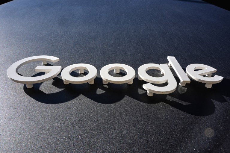 FILE - The Google logo is seen on a building in New York, Oct. 27, 2025. (AP Photo/Gene J. Puskar, File)