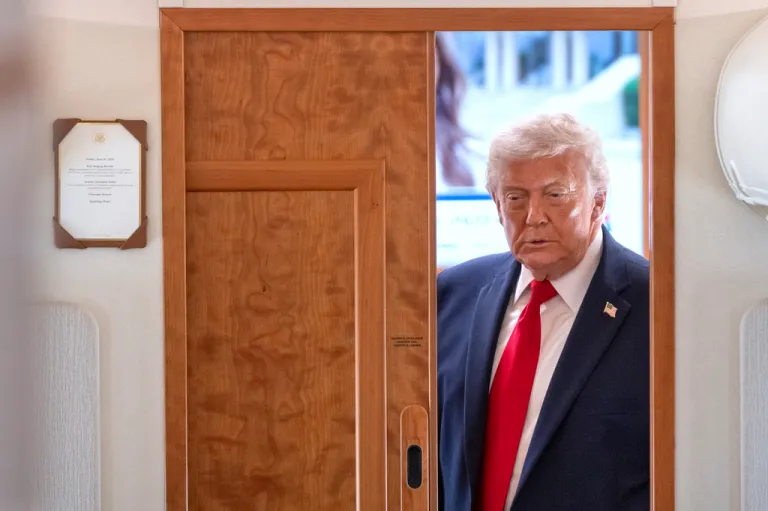 President Donald Trump said that Israel and Iran are once again negotiating a ceasefire as violence in the Middle East once again escalated. (AP Photo/Mark Schiefelbein)