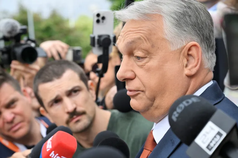 Orban speaks to press