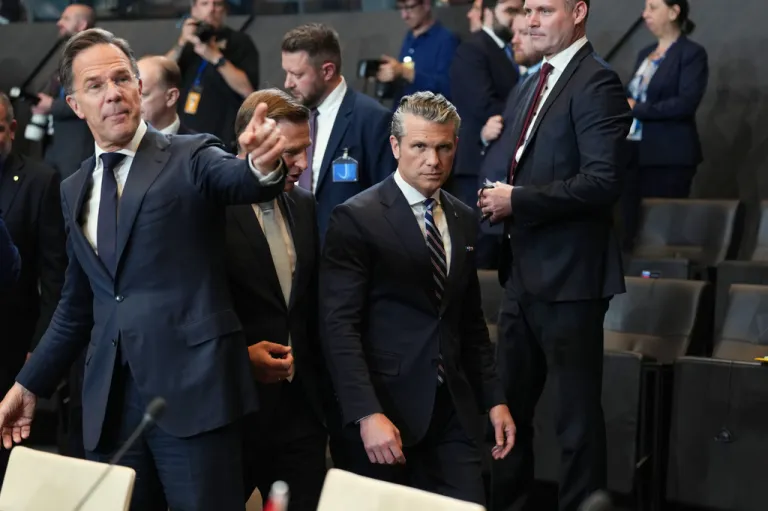 Pete Hegseth at NATO conference in Brussels