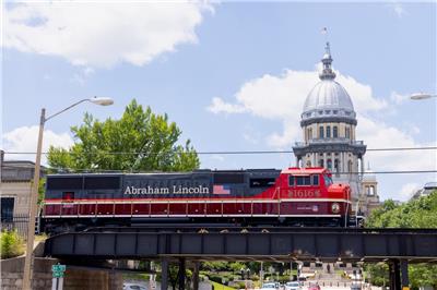 The Illinois state capitol