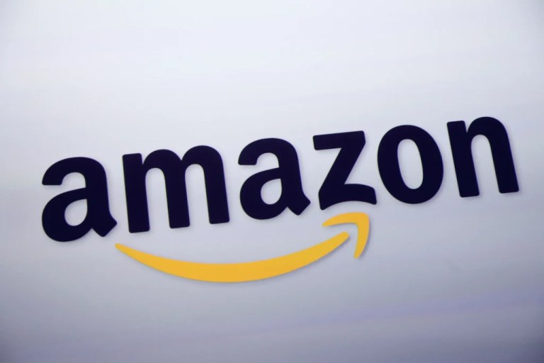 Amazon logo on display