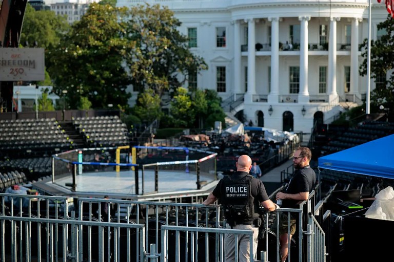 Construction continues on the Ultimate Fighting Championship 