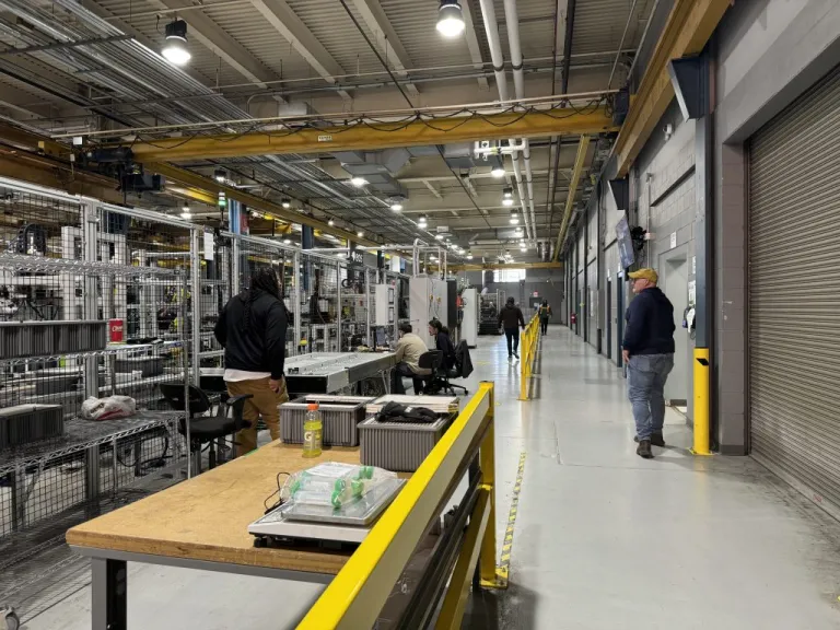 TURTLE CREEK-Workers at Eos Energy range from members of the United Steelworkers union to CMU and MIT graduates. They work on the technology and engineering required to make this non-lithium battery scalable to serve industry, the U.S. military and more. Photo Salena Zito.