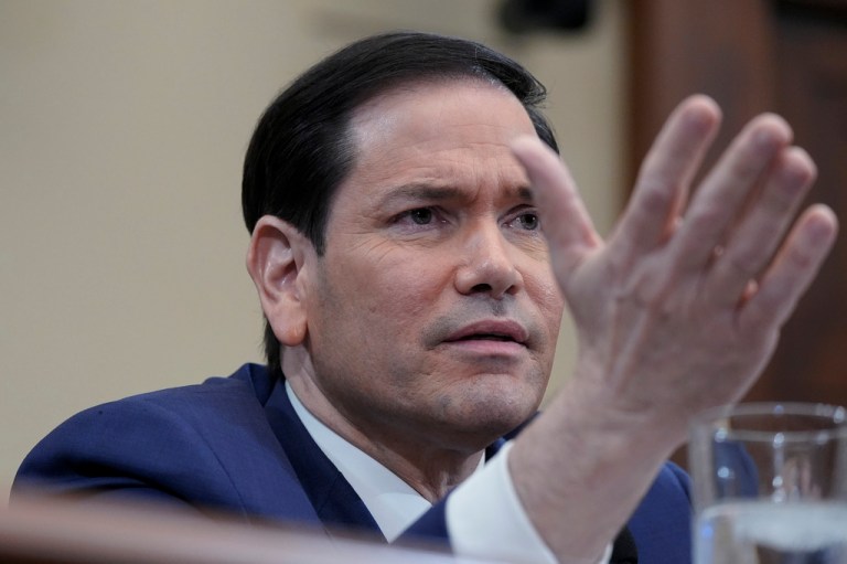 Secretary of State Marco Rubio speaks during a House Committee on Foreign Affairs hearing.