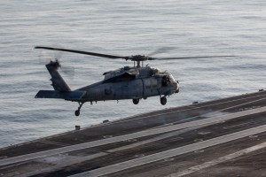 Navy searching for one crew member of helicopter that conducted emergency landing in Arabian Sea